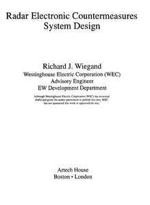 Radar Electronic Countermeasures System Design Richard J. Wiegand